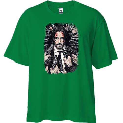 Футболка Oversize с окруженным Джоном Уиком