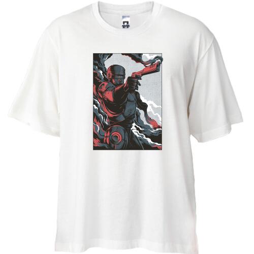 Футболка Oversize с Робокопом (иллюстрация)