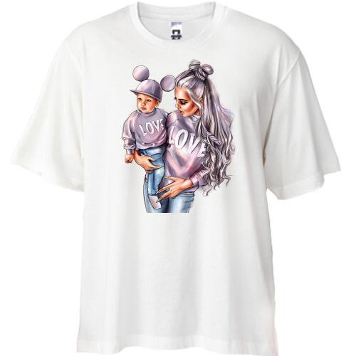 Футболка Oversize Мама з донькою