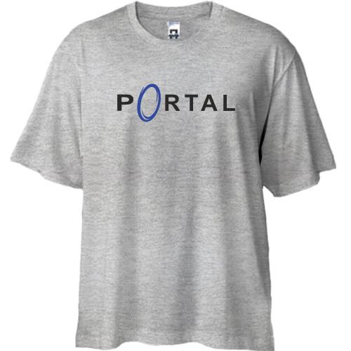 Футболка Oversize з логотипом гри Portal
