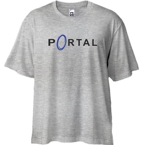 Футболка Oversize с логотипом игры Portal