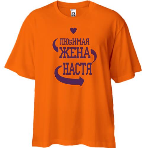 Футболка Oversize с надписью 