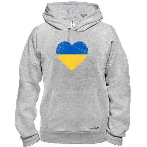 Худи с сердцем в цветах национального флага