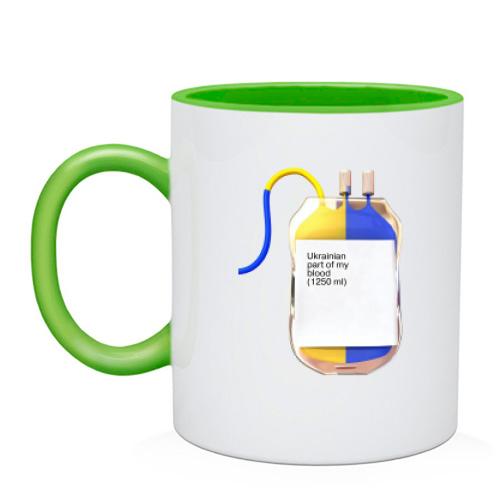 Чашка Ukranian part of my blood (Українська частина моєї крові)