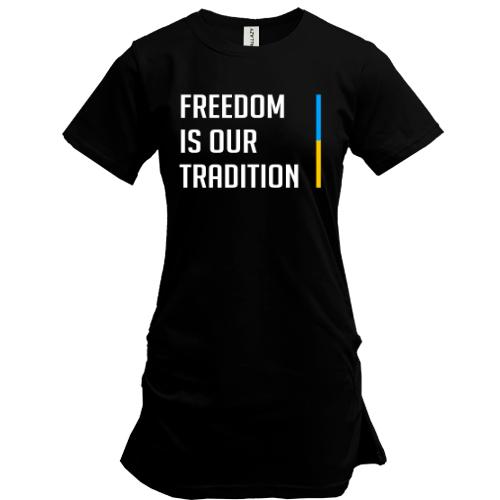 Подовжена футболка Freedom is our tradition