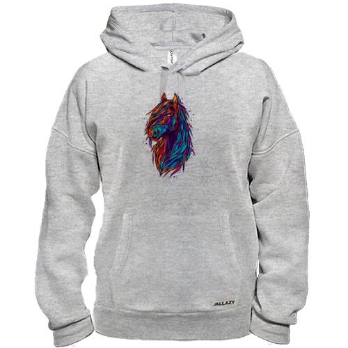 Худи с красочным поп-артом лошади