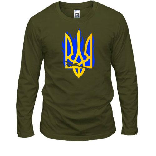 Лонгслів з патріотичним медвежонком