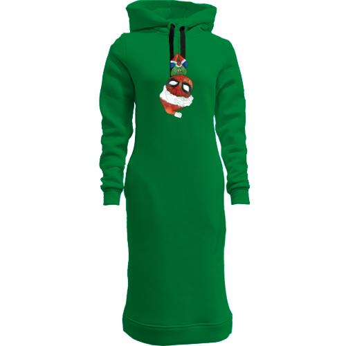 Жіноча толстовка-плаття з маленьким різдвяним спайдерменом