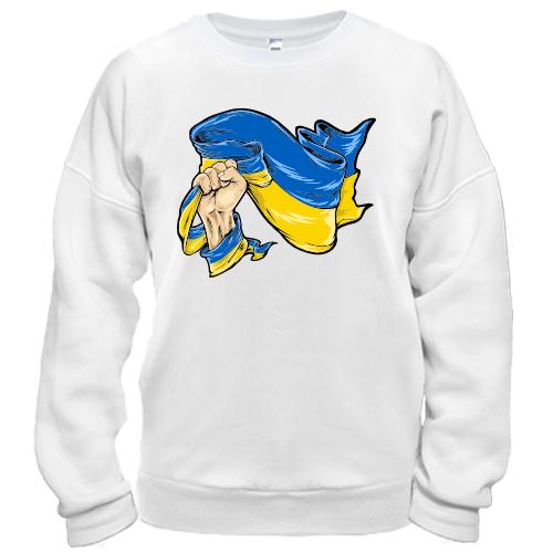 Світшот с флагом Украины в руке