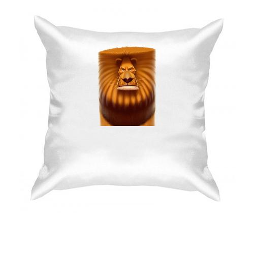 Подушка со львом в стиле cartoon