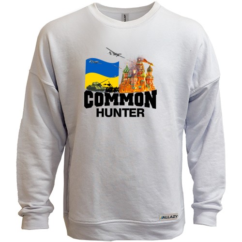 Свитшот без начеса Common Hunter с горящей Москвой