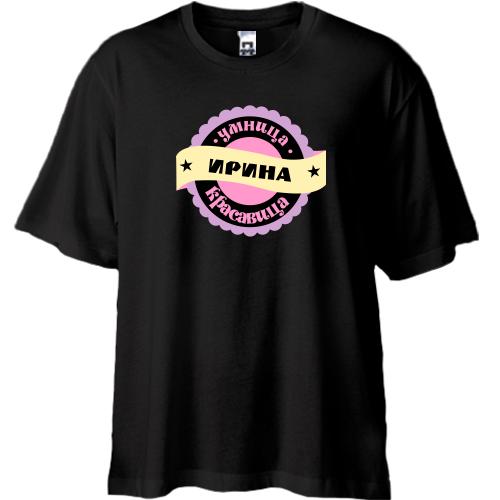 Футболка Oversize с надписью 