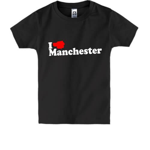 Детская футболка Я люблю Манчестер Юнайтед