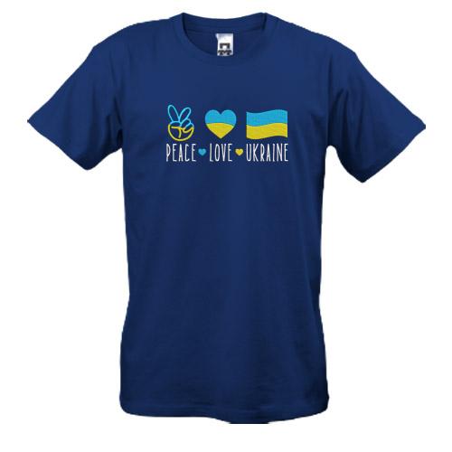 Футболка Peace and love Ukraine
