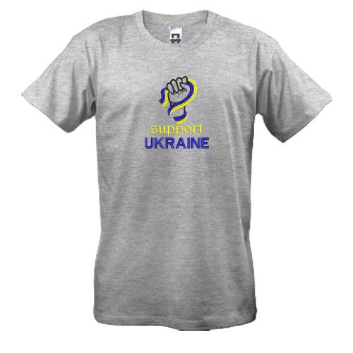 Футболка з вишивкою Support Ukraine