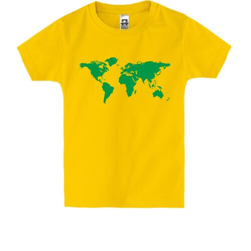 Дитяча футболка Шелдона з мапою світу
