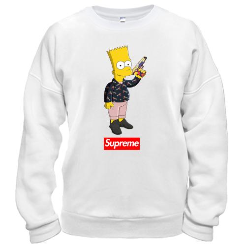Свитшот Барт Симпсон с надписью Supreme