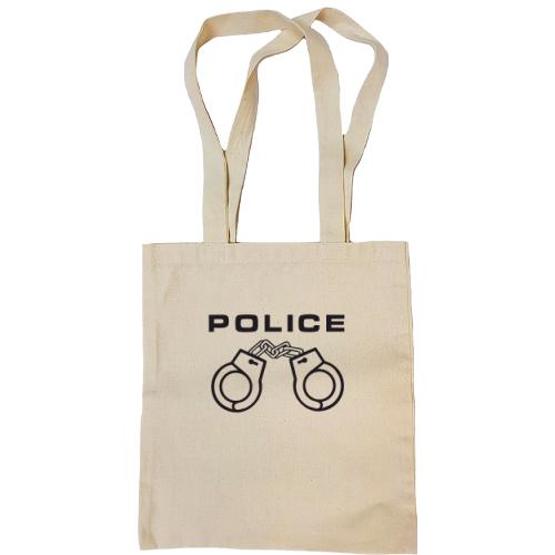Сумка шоппер POLICE с наручниками