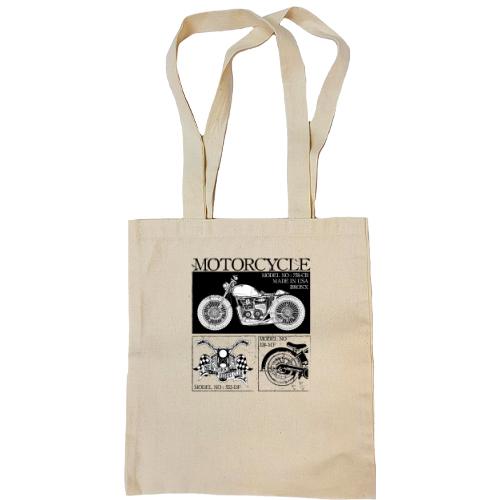 Сумка шопер Motorcycle Black and White