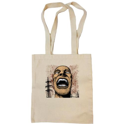 Сумка шоппер с психоделическим мужчиной