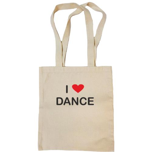 Сумка шоппер I love dance