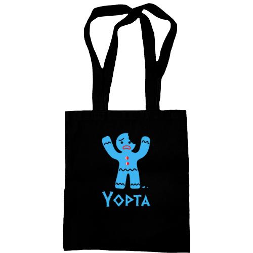Сумка шоппер с печенькой и надписью Yopta