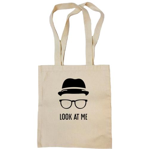 Сумка шопер з капелюхом і окулярами Look at me