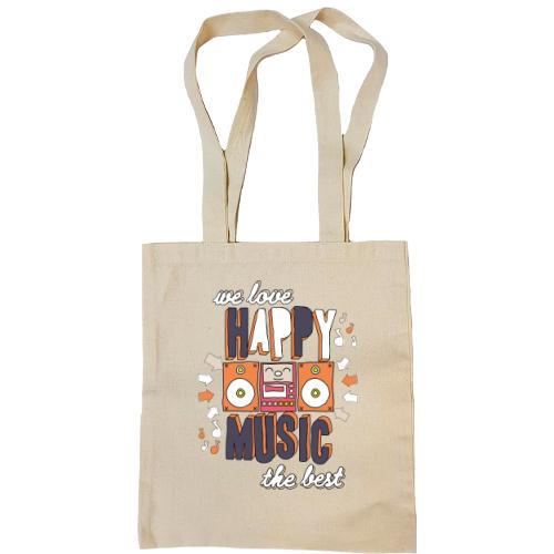 Сумка шопер We love happy music the best