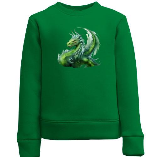 Детский свитшот Зеленый дракон АРТ