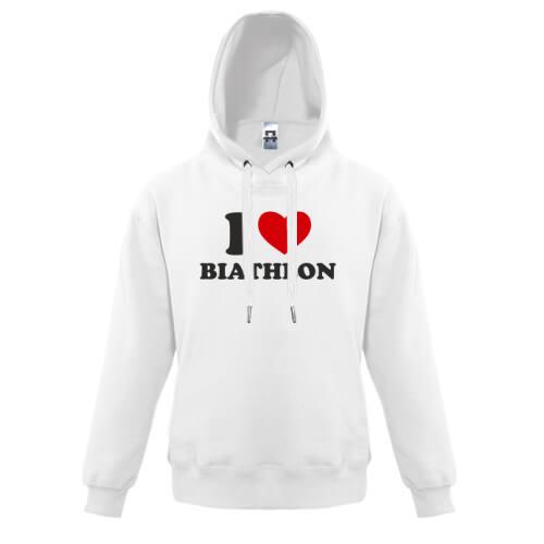 Детская толстовка Я люблю Биатлон — I love Biathlon