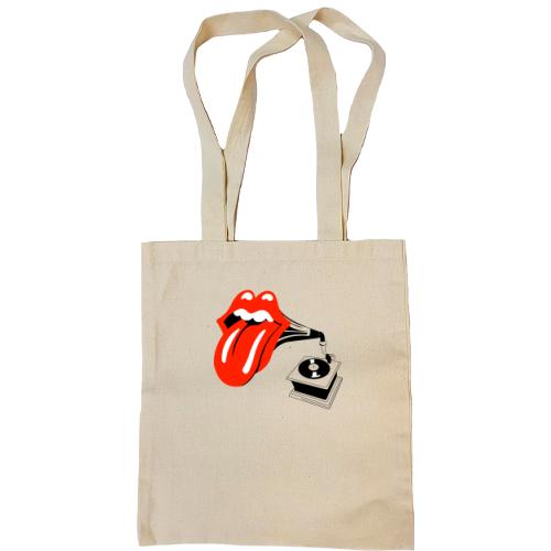 Сумка шоппер Rolling Stones (граммофон)