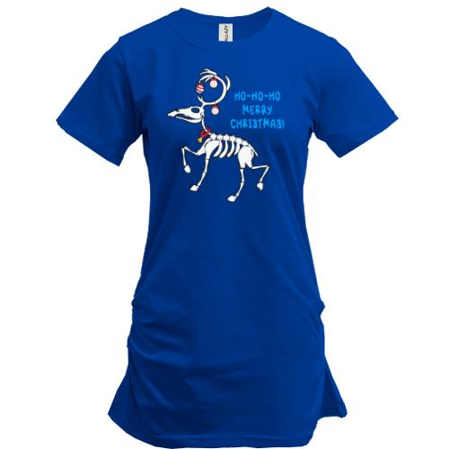 Подовжена футболка зі скелетом оленя Санти 