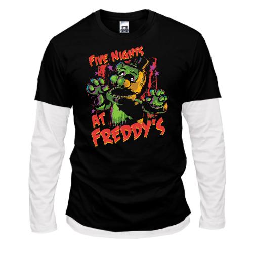 Комбинированный лонгслив Five Nights At Freddy's (Freddy)
