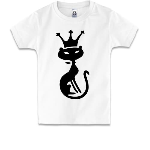 Детская футболка кошка - королевна