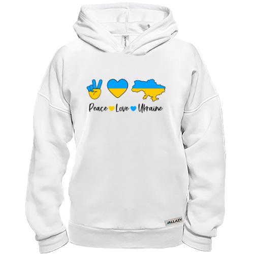 Худі BASE Peace Love Ukraine