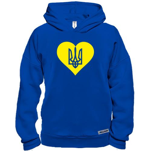 Худі BASE з гербом України в серце