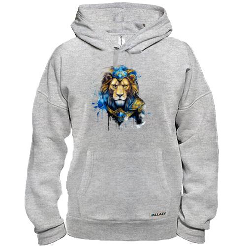 Худи Лев в желто-синих доспехах (АРТ) 2