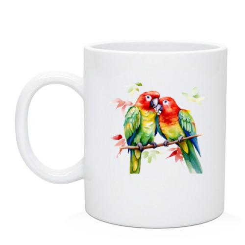 Чашка с парой попугаев (3)