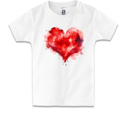 Дитяча футболка Серце з акварельних хмар (2)