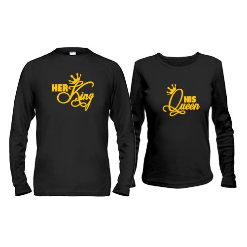 Парные лонгсливы Her King - His Queen