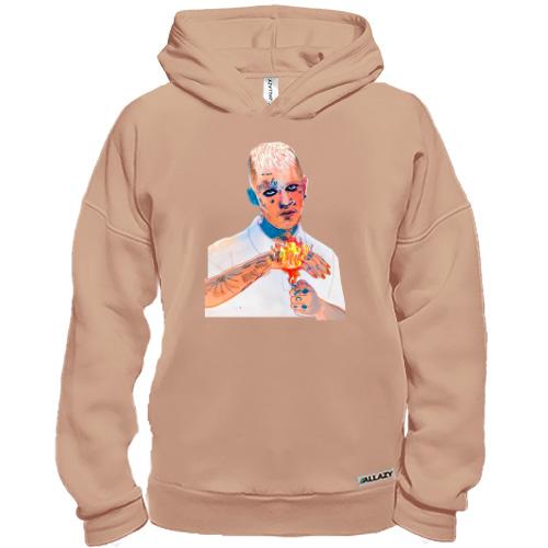 Худи BASE с Lil Peep и огнем