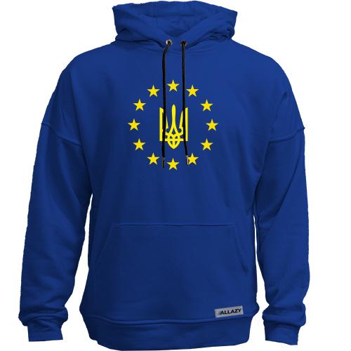 Худи без начісу з гербом України - ЄС