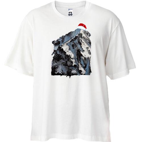 Футболка Oversize с новогодней горой