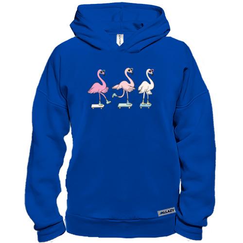 Худи BASE с тремя фламинго