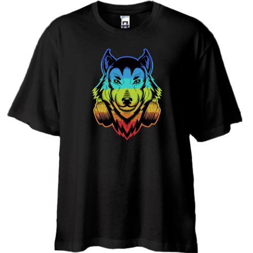 Футболка Oversize Rainbow Wolf