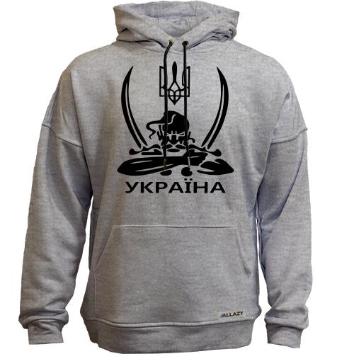 Худи без начеса Украина (казак с саблями)