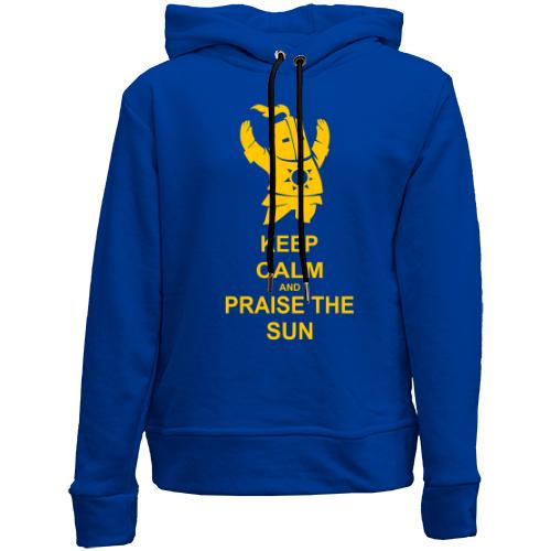 Дитячій худі без флісу Keep calm and praise the sun