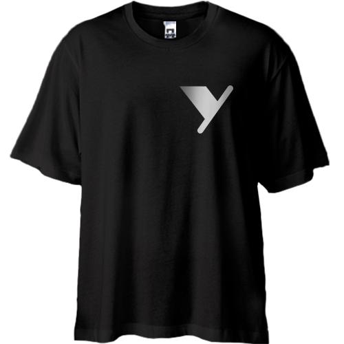 Футболка Oversize с абстрактным символом 