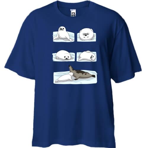 Футболка Oversize День морского котика