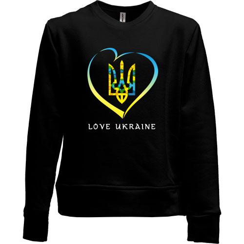 Дитячий світшот без начісу Love Ukraine